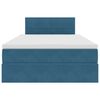 vidaXL Lit de Rangement avec matelas Bleu fonc&eacute; 120 x 200 cm Velours