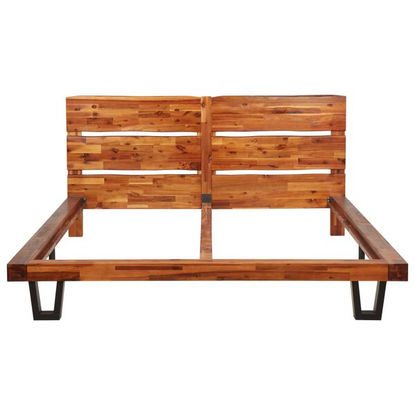 vidaXL Cadre de lit &agrave; live edge Bois d'acacia massif 160 cm
