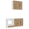vidaXL Unit&eacute; de cuisine LUCCA 5 pc Ch&ecirc;ne artisanal Bois d'ing&eacute;nierie