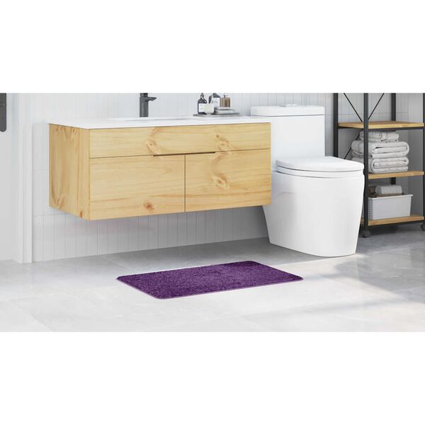 vidaXL Tapis de bain antid&eacute;rapant Violet 50 x 80 cm PP