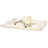 HuggleHounds Tapis pour chiens Polaire S Blanc laine