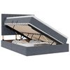 vidaXL Lit avec rangement et matelas Gris fonc&eacute; 140 x 190 cm Velours