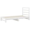 vidaXL Lit coulissant sans matelas blanc 2x(90x190) cm
