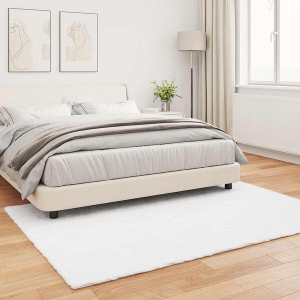 vidaXL Tapis en Fourrure Synth&eacute;tique de Lapin Olite Blanc 160 x 230 cm