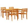 vidaXL Ensemble de salle &agrave; manger pour jardin 5 pc Marron