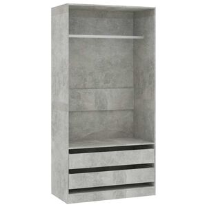 vidaXL Garde-robe Gris b&eacute;ton 100x50x200 cm Bois d'ing&eacute;nierie