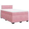 vidaXL Sommier &agrave; lattes de lit avec matelas Rose 120x200 cm Velours