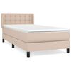 vidaXL Sommier &agrave; lattes de lit avec matelas Cappuccino 80x200 cm