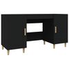 vidaXL Bureau Noir 140x50x75 cm Bois d'ing&eacute;nierie
