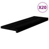 vidaXL Marches d'escalier 20 pcs brun-noir 80x25x2 cm ch&ecirc;ne massif