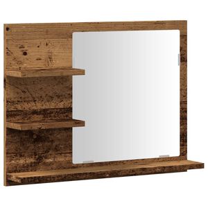 vidaXL Armoire &agrave; miroir de salle de bain vieux bois bois d'ing&eacute;nierie