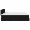 VidaXL Cadre de lit ottoman avec matelas noir 160x200 cm tissu