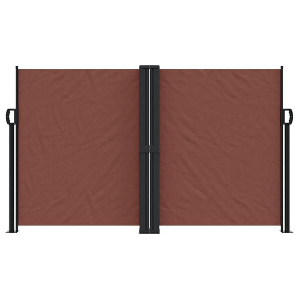 vidaXL Auvent lat&eacute;ral r&eacute;tractable marron 140x1000 cm