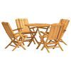 vidaXL Ensemble &agrave; manger de jardin 5 pcs Bois de teck massif