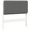 vidaXL T&ecirc;te de lit capitonn&eacute;e Blanc et gris clair 90 cm Pin massif