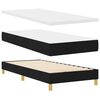 vidaXL Lit &agrave; ressort LED avec matelas avec LED Noir 90 x 190 cm tissu