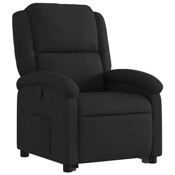 vidaXL Fauteuil inclinable noir tissu