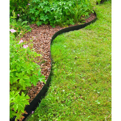 Nature Bordures de jardin 3 pcs 91,4x10,2 cm noir