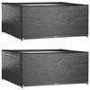 vidaXL Housses de salon de jardin 2 pcs 16 &oelig;illets 300x300x75 cm carr&eacute;