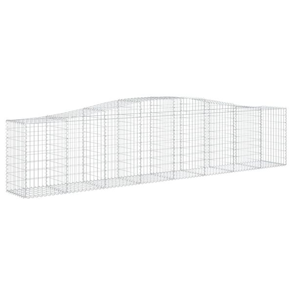 vidaXL Paniers &agrave; gabions arqu&eacute;s 15 pcs 400x50x80/100 cm Fer galvanis&eacute;