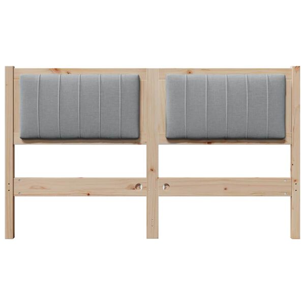 vidaXL T&ecirc;te de lit capitonn&eacute;e Marron 135 cm Pin massif