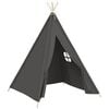 vidaXL Tente tipi d'enfants avec sac Peau de p&ecirc;che Gris 120x120x150 cm