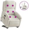 vidaXL Fauteuil de massage inclinable Cr&egrave;me Velours