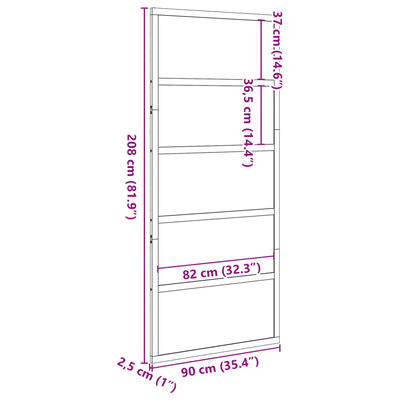 vidaXL Porte de grange blanc 90x208 cm bois massif de pin