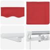 vidaXL Auvent R&eacute;tractable Rouge 400 &times; 300 cm Tissu et acier