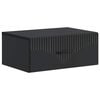 vidaXL Cabinet de chevet mural avec tiroir Noir 49 x 34,5 x 20 cm