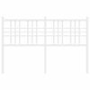 vidaXL T&ecirc;te de lit de remplacement m&eacute;tal blanc 120 cm
