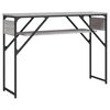 vidaXL Table console avec &eacute;tag&egrave;re sonoma gris 105x30x75 cm