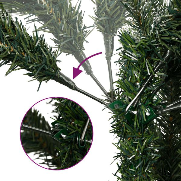 vidaXL Sapin de Noël artificiel à charnières avec neige floquée 180 cm