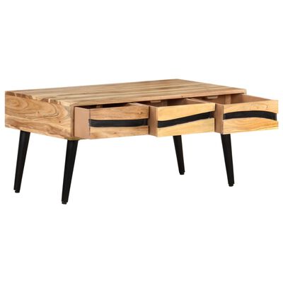 vidaXL Table basse 88x50x42 cm Bois d'acacia solide