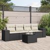 vidaXL Salon de jardin 5 pcs avec coussins noir r&eacute;sine tress&eacute;e