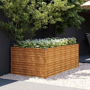 vidaXL Lit sur&eacute;lev&eacute; de jardin 196x100x69 cm acier corten