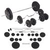 vidaXL Ensemble d'halt&egrave;res et barres d'halt&egrave;res 90 kg