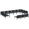 vidaXL Ensemble de canap&eacute; de jardin avec coussin 13 pcs Noir Acier