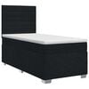 vidaXL Lit boxspring avec matelas Noir 80 x 200 cm Tissu