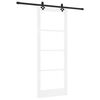 vidaXL Porte coulissante ORKDAL 83 x 211 cm Blanc et noir