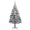 vidaXL Sapin de No&euml;l artificiel Blanc 240 cm PVC, Acier et Plastique