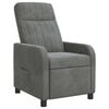 vidaXL Fauteuil inclinable Gris fonc&eacute; Velours (V)
