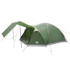 vidaXL Tente Cabane avec toit Vert 8 personnes Polyester et Acier