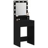 vidaXL Table de Toilette Ch&ecirc;ne noir 50 x 41 x 135 cm Bois d'ing&eacute;nierie
