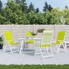 vidaXL Coussins de chaise de jardin &agrave; dossier haut lot de 4 vert vif