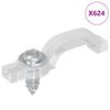vidaXL Clips de bande LED 23,8 mm 12 pc Transparent Plastique et fer