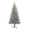 vidaXL Arbre de No&euml;l artificiel floconn&eacute; de neige avec lumi&egrave;re LED