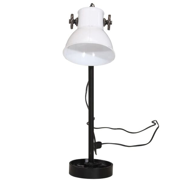 vidaXL Lampe de bureau 25 W blanc 15x15x55 cm E27