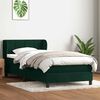 vidaXL Sommier &agrave; lattes de lit et matelas vert fonc&eacute; 90x220 cm velours