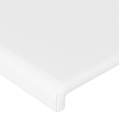 vidaXL Tête de lit à LED Blanc 147x16x78/88 cm Similicuir